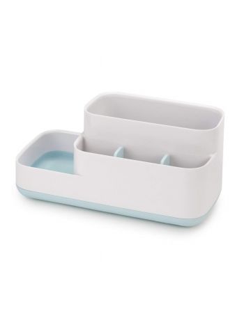 Plastic Multipurpose Storage Holder Stand For Bathroom Toothbrush Tongue Cleaner Soap Comb Razor Shaving Kit And Toiletries Cosmetics Organizer