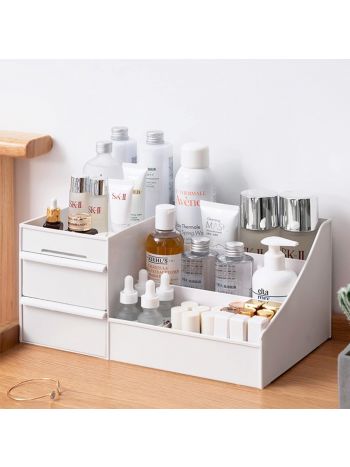 Cosmetic Organizer Box Drawers Storage Plastic Stationary Box | Make Up Organiser For Women